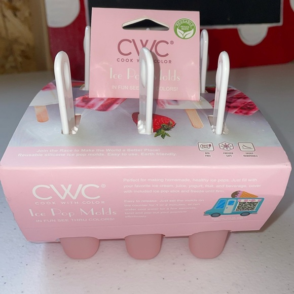 CWC Ice Pop Molds. 6 count. NEW!! Pink/White. BPA FREE .Freezer Safe - Picture 1 of 8